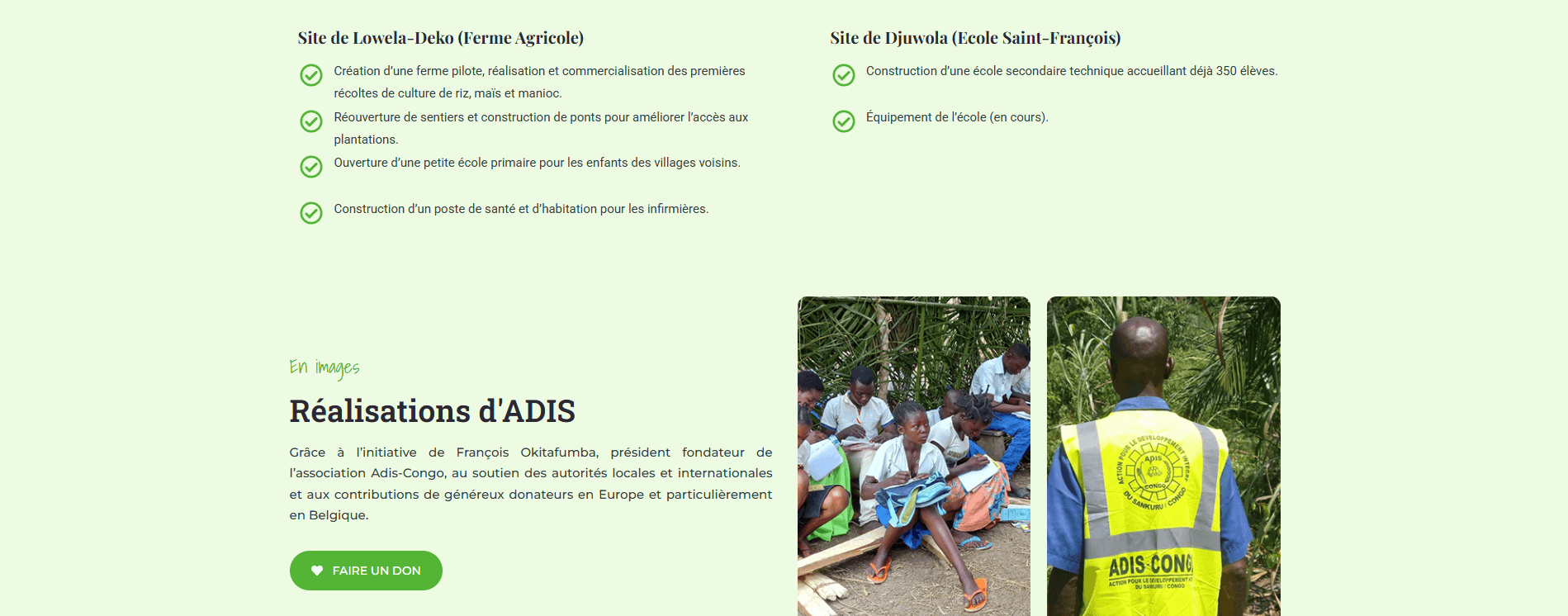 Les 3 piliers du développement : Agriculture, Santé, Éducation