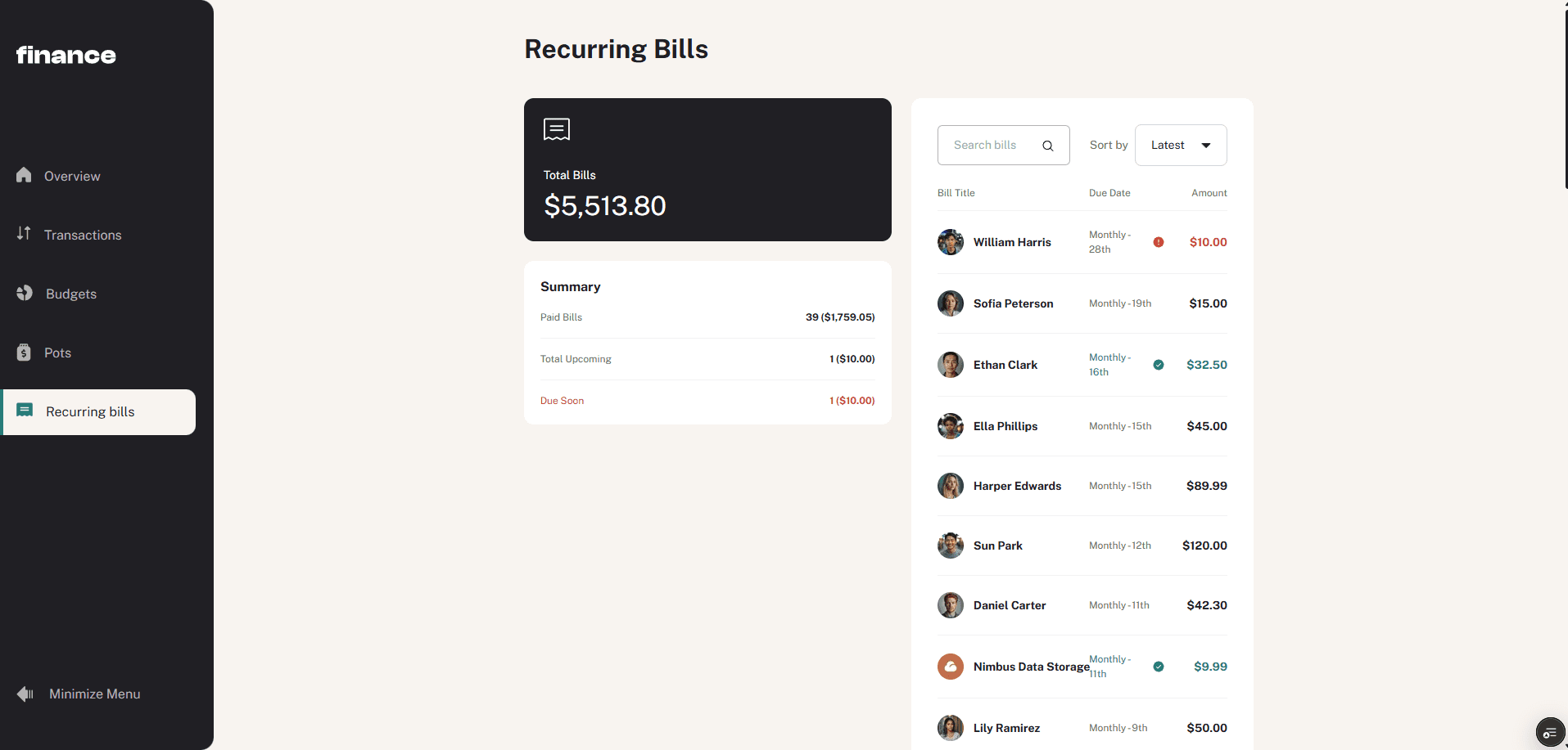 Gestion des factures et paiements récurrents