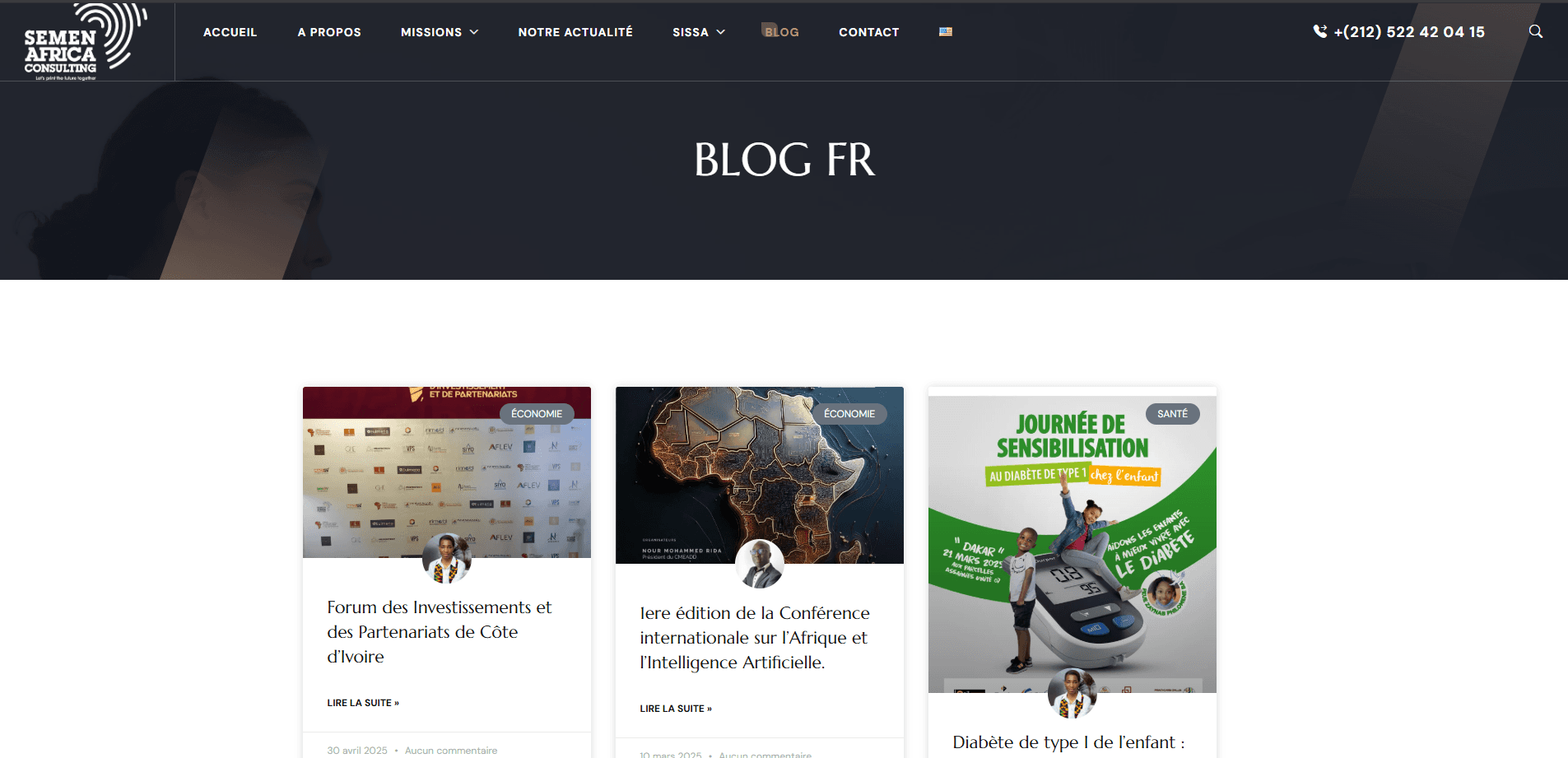 Section publications articles de blog