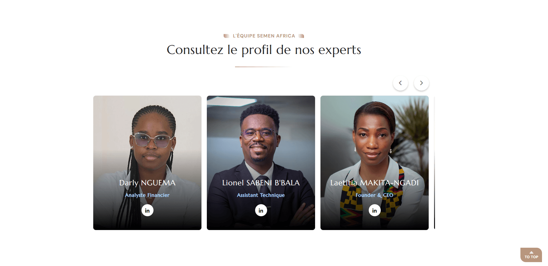 Équipe de consultants seniors et dirigeants